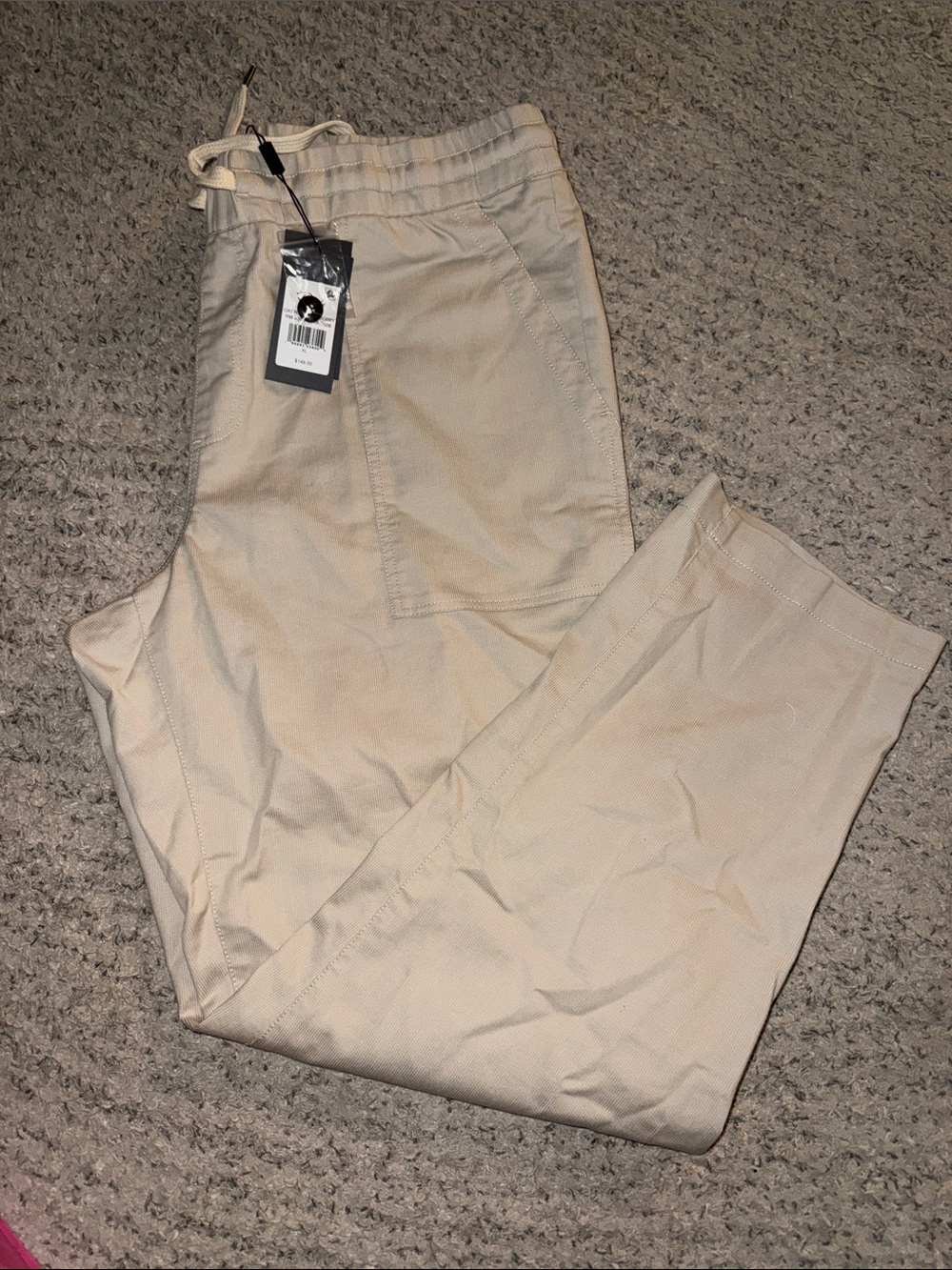Rails Men's Drawstring Joggers in Light Beige